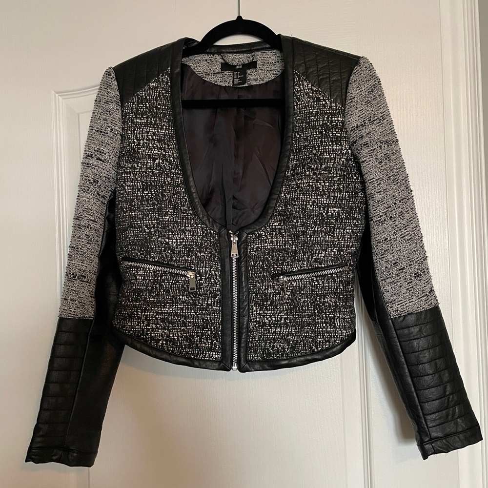 H&M Tweed moto inspired jacket